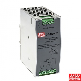 Power Supply Redundancy Module, 20A max, DIN TS35 (Mean Well DR-RDN20)