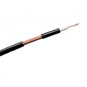 Coaxial cable, RG58 R-ALL, stranded wire, 100 m, black