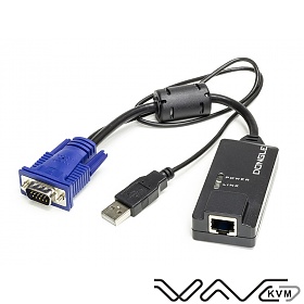 KVM dongle, Wave KVM , RJ-45 to USB+VGA , Cat.5 (WK-C5USB)