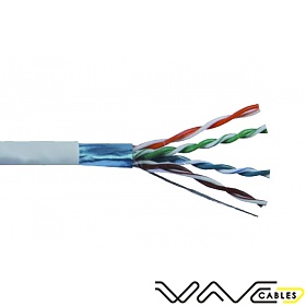 Cable F/UTP, cat.5E, grey, 4x2x24 AWG, 305 m, solid (Wave Cables)