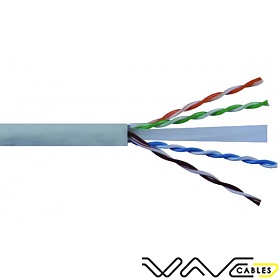 Cable U/UTP, cat.6, grey, 4x2x24 AWG, 305m, stranded (Wave Cables)