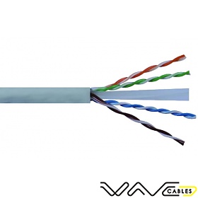 UTP cat6 cable, grey, LSOH, solid copper wire 23AWG, 305m box