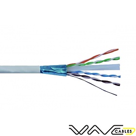 Cable F/UTP, cat.6, grey, LSOH, 4x2x23 AWG, 305m, solid (Wave Cables)