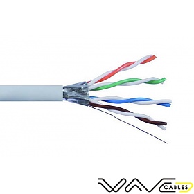 UFTP Cat6A Network Cable, grey, solid copper wire 23 AWG, 305m, solid
