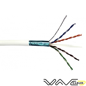 Cable F/UTP, cat.6, white, LSOH, 4x2x26 AWG, 305m, stranded (Wave Cables)