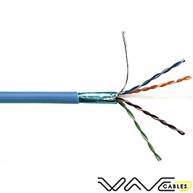 Cable F/UTP, cat.6, blue, LSOH, 4x2x26 AWG, 305m, stranded (Wave Cables)