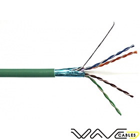 Cable F/UTP, cat.6, green, LSOH, 4x2x26 AWG, 305m, stranded (Wave Cables)
