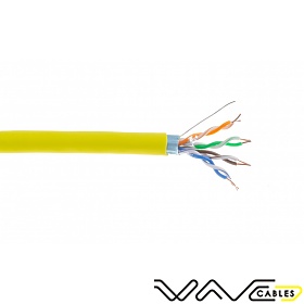Cable F/UTP, cat.5E, yellow, LSOH, 4x2x24 AWG, 305m, solid (Wave Cables)