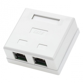 Cat. 6 UTP surface-mount box, 2x RJ-45
