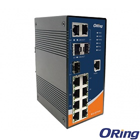 IES-3073GC, Industrial 10-port managed Ethernet switch, DIN, 7x 10/100 RJ-45 + 3 slide-in SFP slots / RJ-45, O/Open-Ring <10ms 