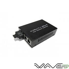 Media converter 2x10/100M RJ-45/SC, MM 1310nm, 2km