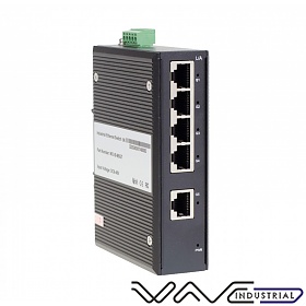 Unmanaged industrial switch, 5x 10/1000 RJ-45 (Wave Industrial WO-IS-M5GT)