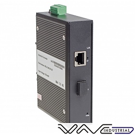 Industrial Media converter 1x 100/1000TX (RJ-45) + 1x 1000FX (SFP) (Wave Industrial WO-IC-M1GF1GT)