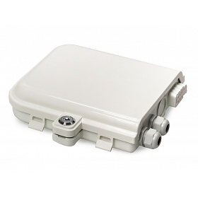 Splice box, 8 cores outdoor (IP65) FTTH box, 8x SC simplex, w/o adaptors