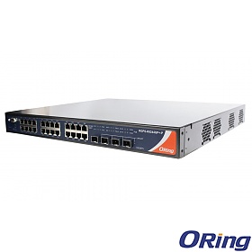 RGS-R9244GP+, Industrial Managed Switch, L3, 24x 10/1000 RJ-45 + 4 1G/10G SFP+ slots, O/Open-Ring <30ms