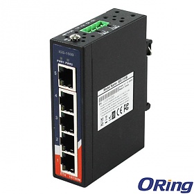 IGS-150B, Industrial 5-port mini type unmanaged Gigabit Ethernet switch, DIN, 5x 10/1000 RJ-45