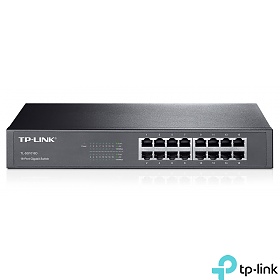 TP-Link TL-SF1016D, Unmanaged switch,  16x 10/1000 RJ-45, 19", 11.6"
