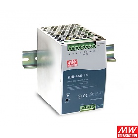 Power supply 480W 24VDC, DIN TS35, P.F.C. (Mean Well SDR-480-24)