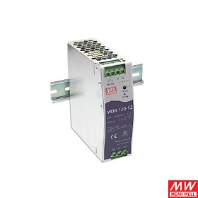 Power supply 120W 12VDC, P.F.C., DIN TS35 (Mean Well WDR-120-12)