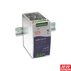 Power supply 240W 24VDC, P.F.C., DIN TS35 (Mean Well WDR-240-24)
