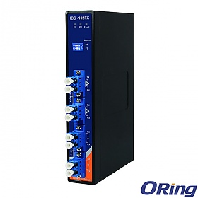 IBS-102FX-SS-LC, Industrial 2-port optical bypass switch for fiber optical network, 4x LC Duplex, DIN