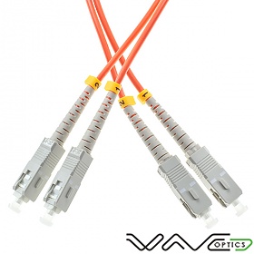 Fiber optic patch cord, SC/UPC-SC/UPC, MM, 50/125 duplex, OM2 fiber, L=2m