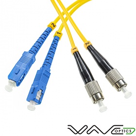 Patchcord SC/UPC-FC/UPC, SM, 9/125 duplex, G652D fiber, 1 m