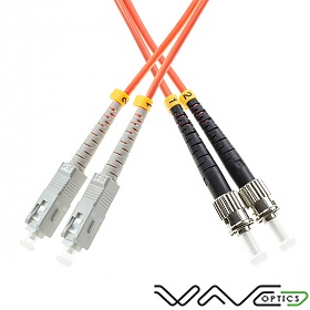 Fiber optic patch cord, SC/UPC-ST/UPC, MM, 50/125 duplex, OM2 fiber, L=5m