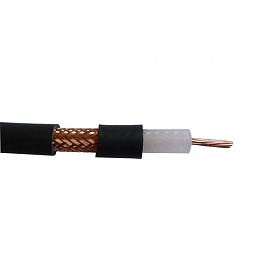 Coaxial cable RG213, stranded wire, black, 100 m