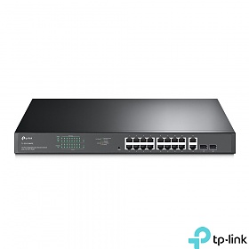 TP-Link TL-SG1218MPE, Smart switch, 16x 10/100/1000 RJ-45, 2x SFP, PoE+