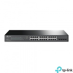 TP-Link TL-SG2428P, Smart switch, 24x 10/100/1000 RJ-45, 4x SFP, PoE+, 19"