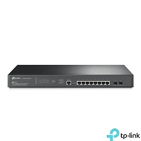 TP-Link TL-SG3210XHP-M2, Managed switch, 8x 100/1000/2500 RJ-45, 2 slide-in 10G SFP slot, PoE+, 19"