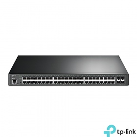 TP-Link TL-SG3452XP, Managed switch, 48x 10/100/1000 RJ-45, 4 slide-in 10G SFP+ slot, PoE+, 19"