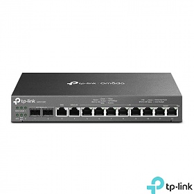 TP-Link ER7212PC, Gigabit VPN Router Omada 3-in-1, 10x 10/100/1000 RJ-45, 2 SFP slots, PoE+, desktop