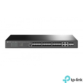 TP-Link TL-SG3428XF, Managed switch,  24x SFP, 4 slide-in 10G SFP+ slot, 19"