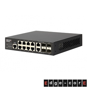 Managed switch,  8x 10/100/1000 RJ-45, 2x 100/1000 SFP, 2x Combo Gigabit, 19" (Edge-core ECS4100-12T)