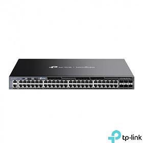 TP-Link SG6654X, Managed switch, 48x 10/100/1000 RJ-45, 6 slide-in SFP+ 10G slot, 19"