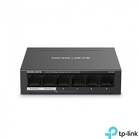 TP-Link Mercusys MS106LP, Unmanaged switch, 6x 10/100 RJ-45, PoE+, desktop
