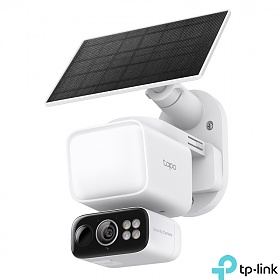 Outdoor Security Wi-Fi Floodlight Camera, Solar Panel (TP-Link Tapo C615F KIT)