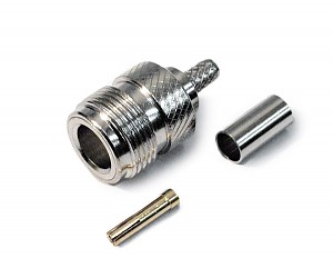 N female connector, crimp type, RG58 