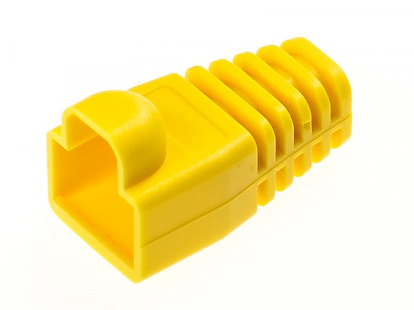 Cable boot w/ear, o.d. 6.0 mm, yellow 