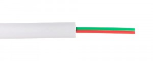 Telephone flat cable, 2 wires, 2C, 12/7, white, 100 m/R