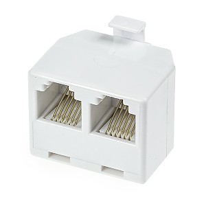 Duplex adaptor, 6C, white 