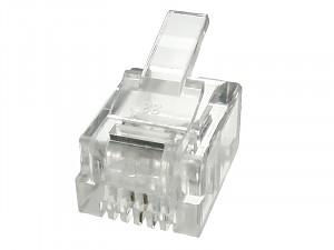 Modular male connector, 6P2C, 100/bag 