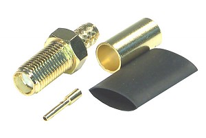 SMA female connector, crimp type, RG58 