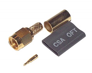 SMA male connector, crimp type, RG58 