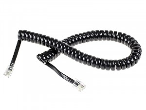 Handset cord, 7ft, black 