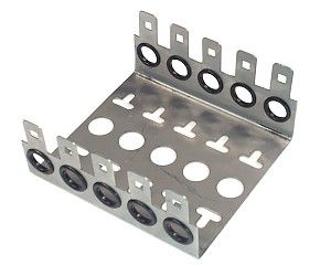 Mounting frame for 10 pairs module, 5 ways 
