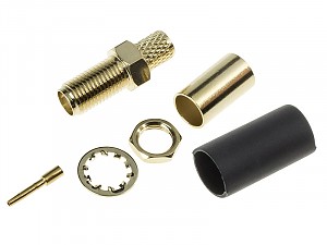 SMA female connector, crimp type, H155 