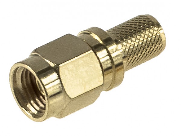 SMA male reverse pin connector (RP), crimp type, H155 